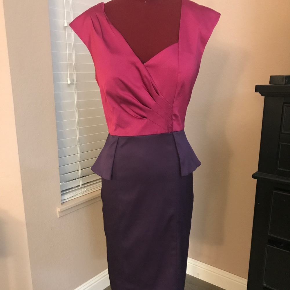 Color Block Body Flattering Dress